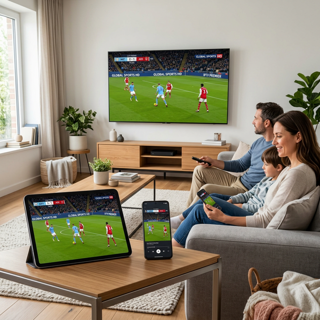 IPTV funcionando em TV, Tablet e Celular simultaneamente